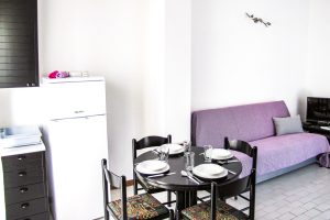 One bedroom apartment - living area & dining area
